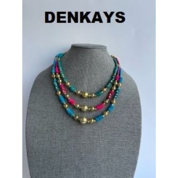 ✨NEW DENKAYS AFRICAN TRIBLE INSPIRED NECKLACE ✨FREESHIPPING DK2 - Picture 3 of 3